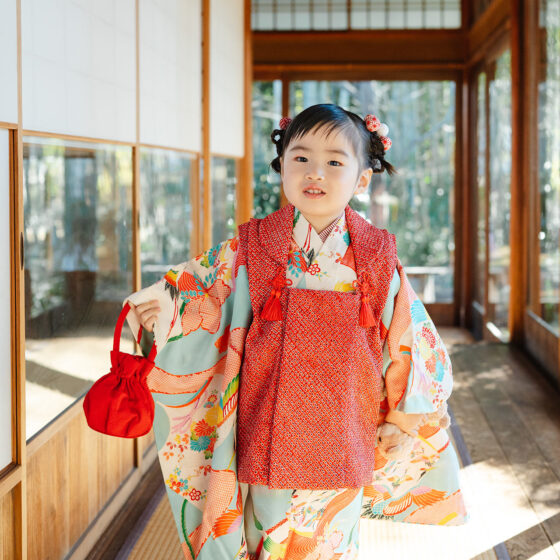 千歳 3歳〜4歳向けアンティーク着物レンタル