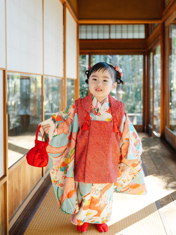 千歳 3歳〜4歳向けアンティーク着物レンタル
