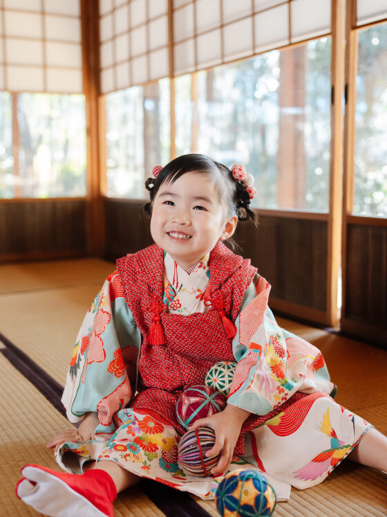 千歳 3歳〜4歳向けアンティーク着物レンタル
