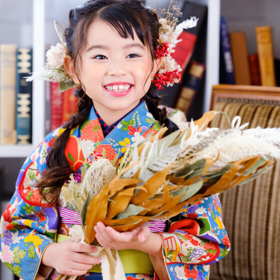 宙 5歳〜7歳向けアンティーク着物レンタル