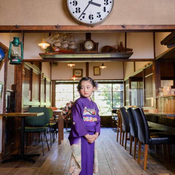 松竹梅 5歳〜7歳向けアンティーク着物レンタル