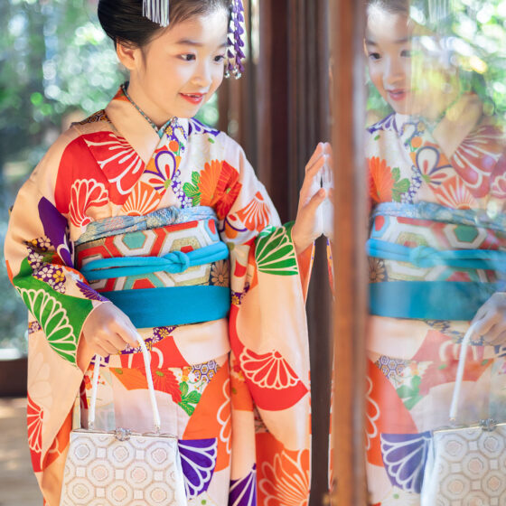 撫子 5歳〜7歳向けアンティーク着物レンタル