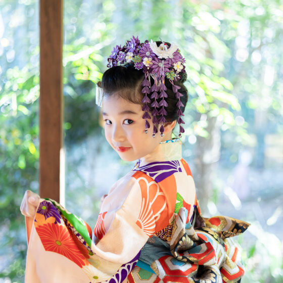 撫子 5歳〜7歳向けアンティーク着物レンタル