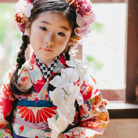 翡翠 5歳〜7歳向けアンティーク着物レンタル