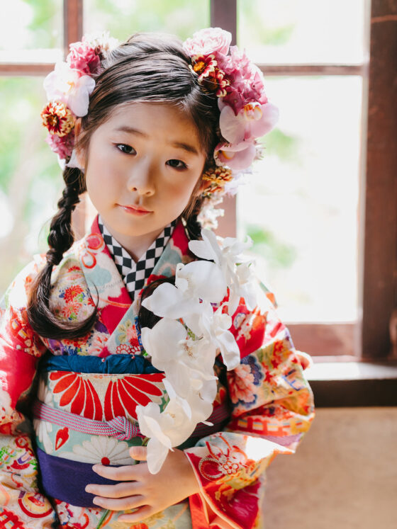 翡翠 5歳〜7歳向けアンティーク着物レンタル