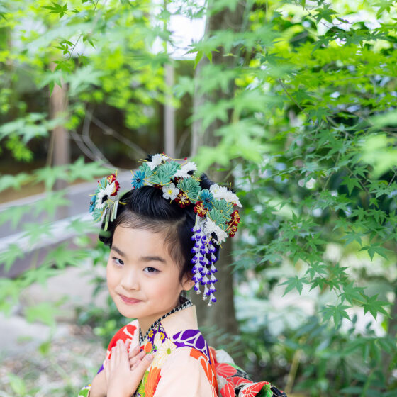 撫子 5歳〜7歳向けアンティーク着物レンタル