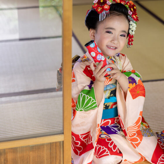 撫子 5歳〜7歳向けアンティーク着物レンタル