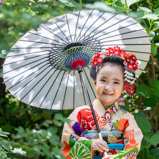 撫子 5歳〜7歳向けアンティーク着物レンタル
