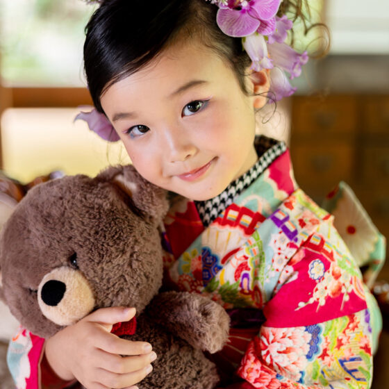 翡翠 5歳〜7歳向けアンティーク着物レンタル