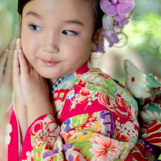 翡翠 5歳〜7歳向けアンティーク着物レンタル