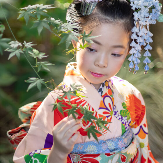 撫子 5歳〜7歳向けアンティーク着物レンタル