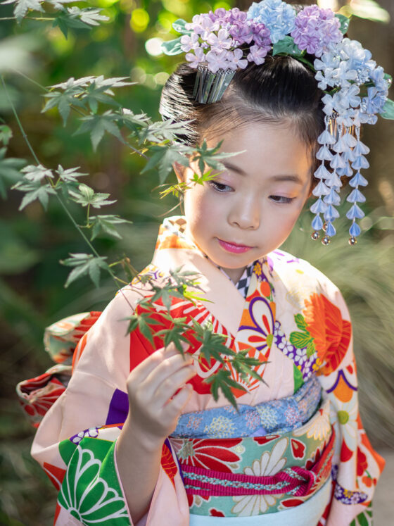 撫子 5歳〜7歳向けアンティーク着物レンタル