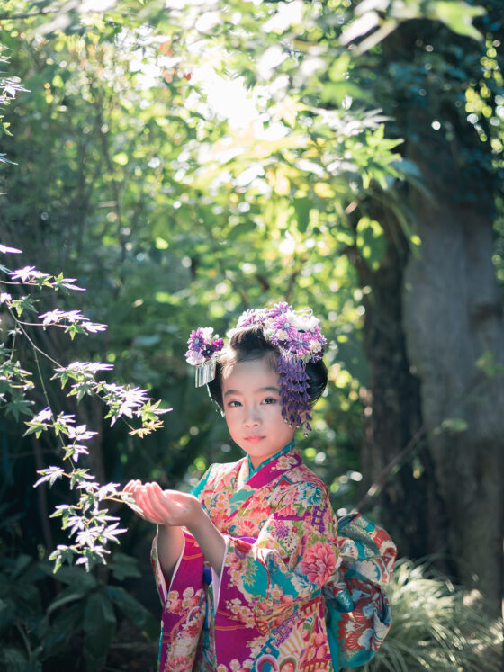 菖蒲 5歳〜7歳向けアンティーク着物レンタル