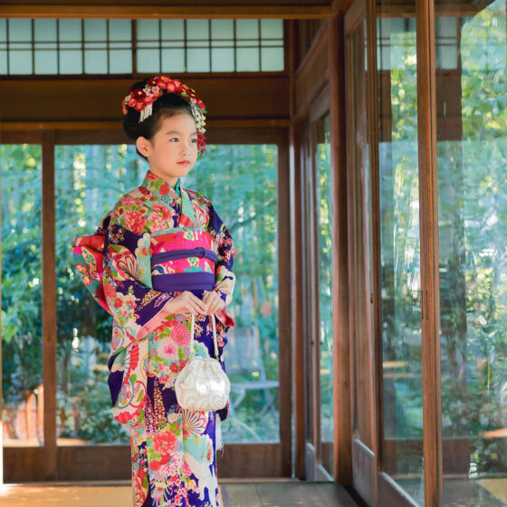花手毬 5歳〜7歳向けアンティーク着物レンタル