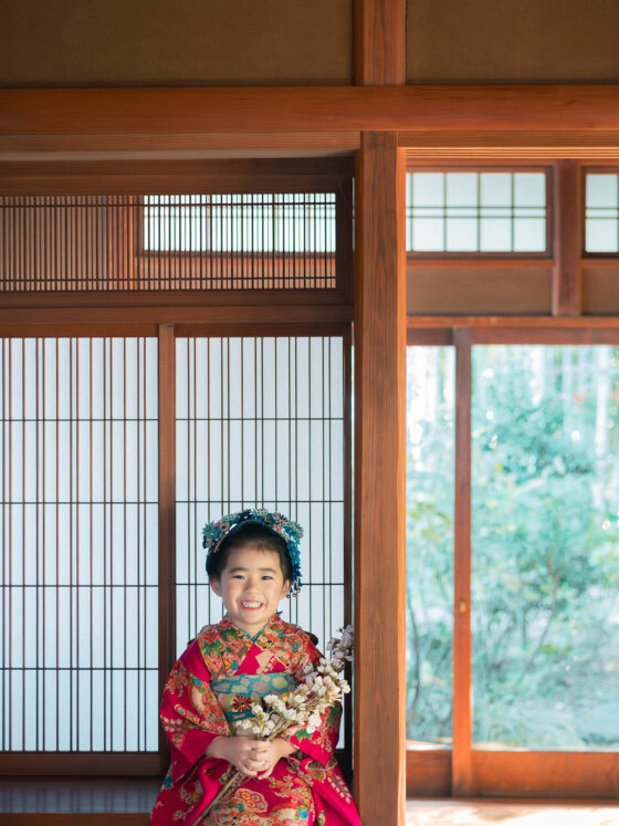 紅梅 5歳〜7歳向けアンティーク着物レンタル