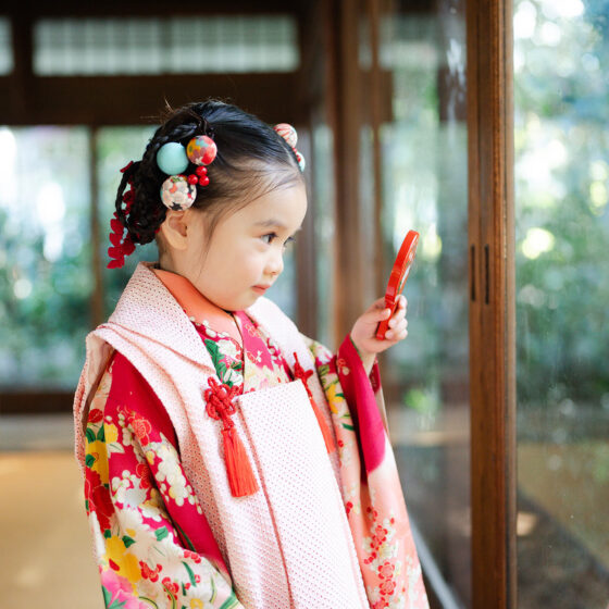 爛漫 3歳〜4歳向けアンティーク着物レンタル