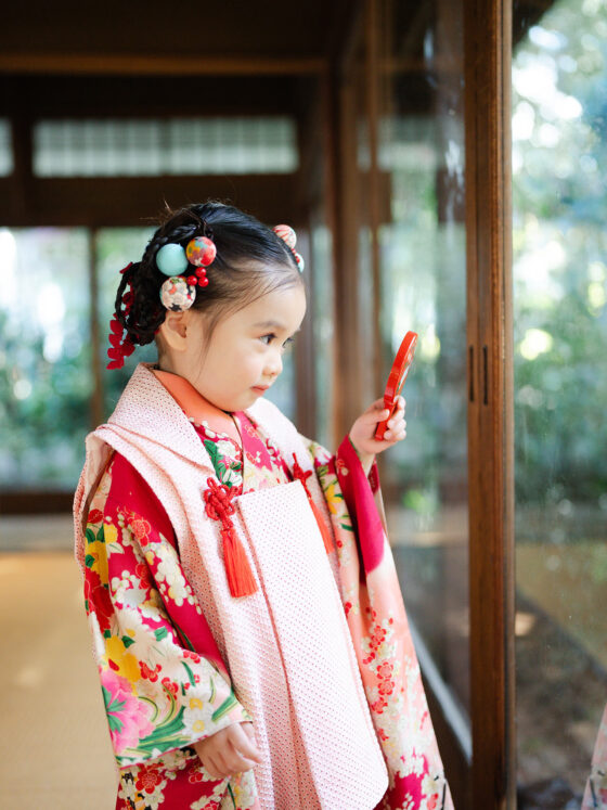 爛漫 3歳〜4歳向けアンティーク着物レンタル
