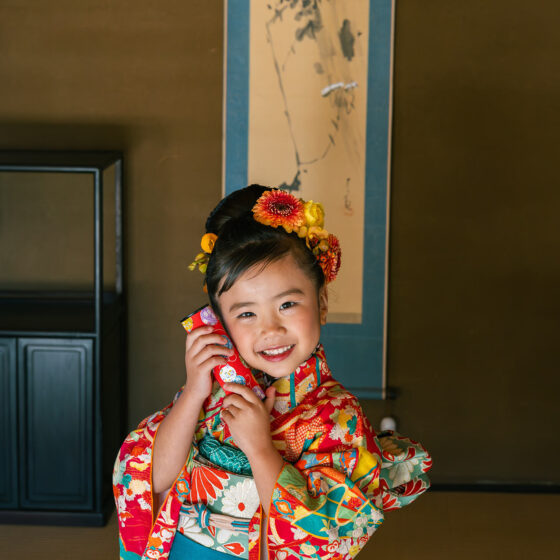 金糸雀 5歳〜7歳向けアンティーク着物レンタル