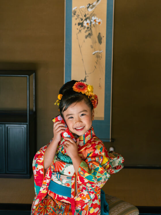 金糸雀 5歳〜7歳向けアンティーク着物レンタル