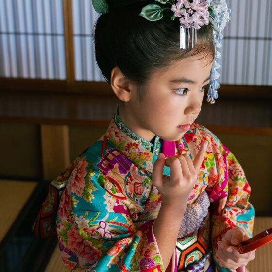 菖蒲 5歳〜7歳向けアンティーク着物レンタル