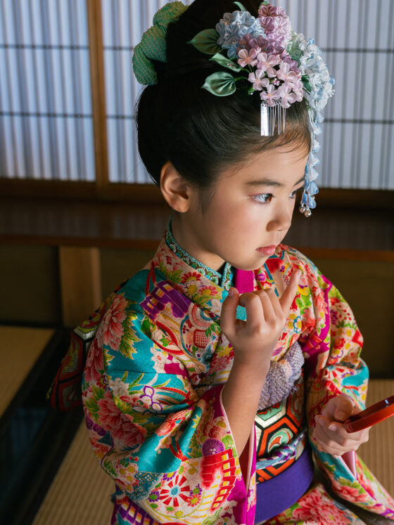 菖蒲 5歳〜7歳向けアンティーク着物レンタル