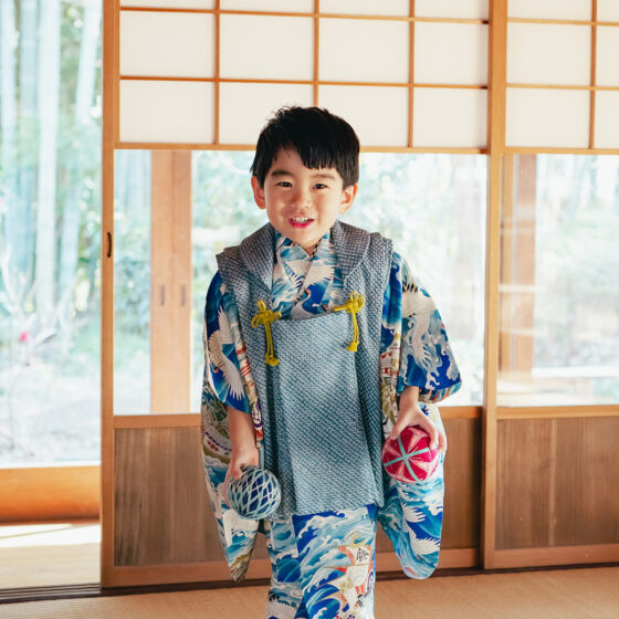 写楽 男の子アンティーク着物レンタル