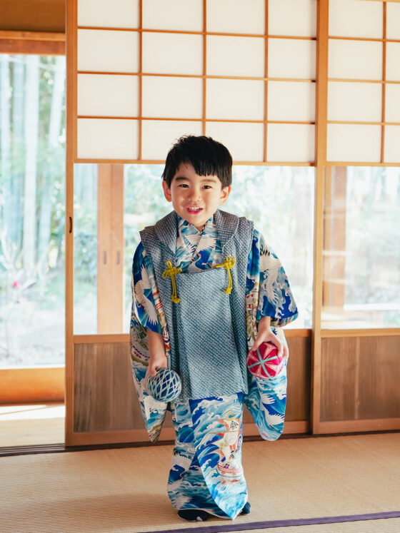 写楽 男の子アンティーク着物レンタル