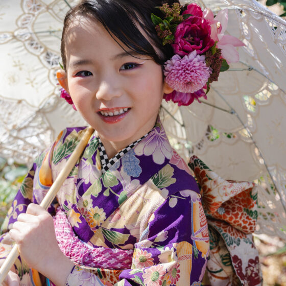 花音 5歳〜7歳向けアンティーク着物レンタル