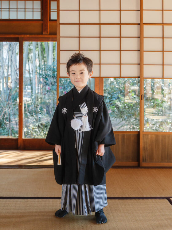 黒紋付 男の子アンティーク着物レンタル