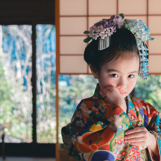 宙 5歳〜7歳向けアンティーク着物レンタル
