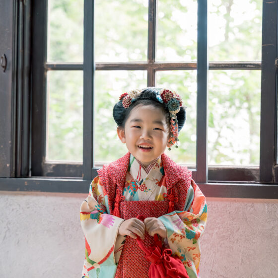千歳 3歳〜4歳向けアンティーク着物レンタル