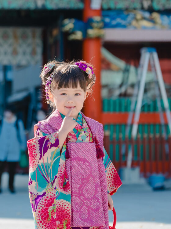 舞姫（被布）3歳〜4歳向けアンティーク着物レンタル