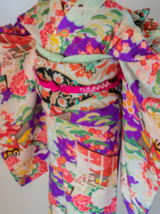 絢爛 8歳〜13歳向けアンティーク着物レンタル