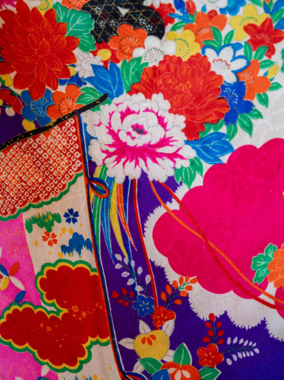 花結 3歳〜4歳向けアンティーク着物レンタル