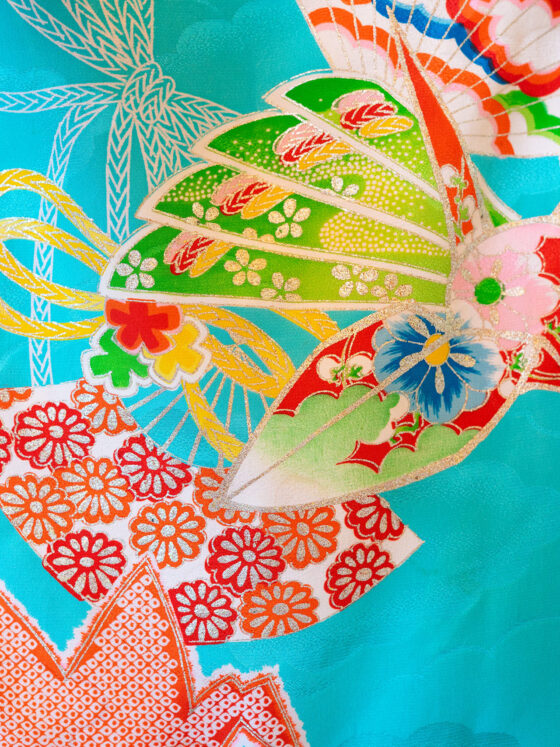 折鶴 3歳〜4歳向けアンティーク着物レンタル