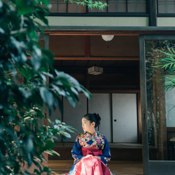 瑠璃（卒業袴） 8歳〜13歳向けアンティーク着物レンタル