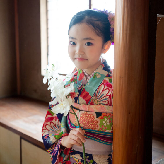 花手毬 5歳〜7歳向けアンティーク着物レンタル