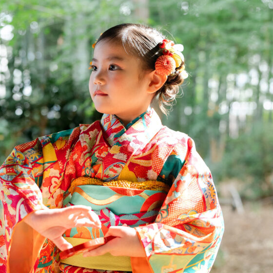 金糸雀 5歳〜7歳向けアンティーク着物レンタル