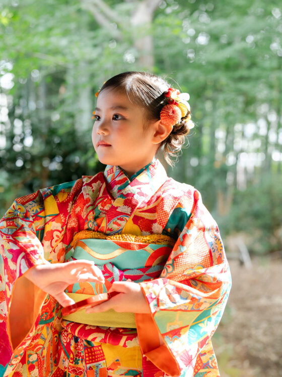 金糸雀 5歳〜7歳向けアンティーク着物レンタル