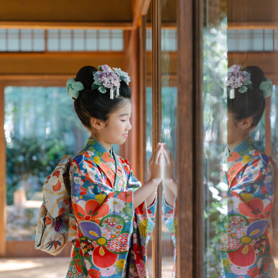 宙 5歳〜7歳向けアンティーク着物レンタル