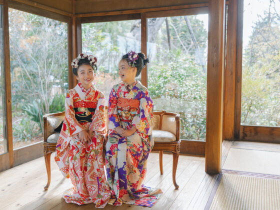 アンティークこども着物レンタル 結々（舞妓風）
