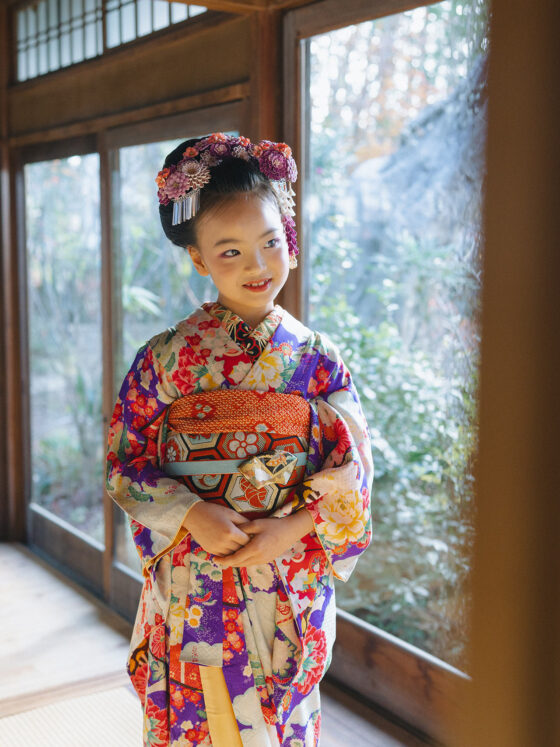 絢爛 8歳〜13歳向けアンティーク着物レンタル