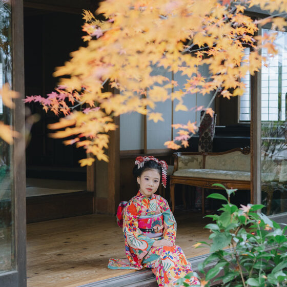 燦々 7歳〜13歳向けアンティーク着物レンタル