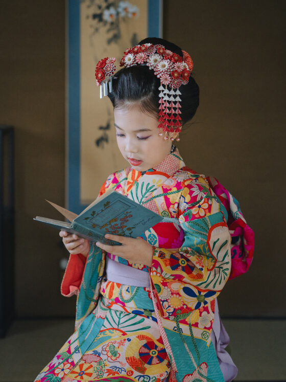 燦々 7歳〜13歳向けアンティーク着物レンタル