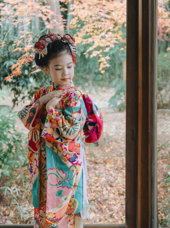 燦々 7歳〜13歳向けアンティーク着物レンタル