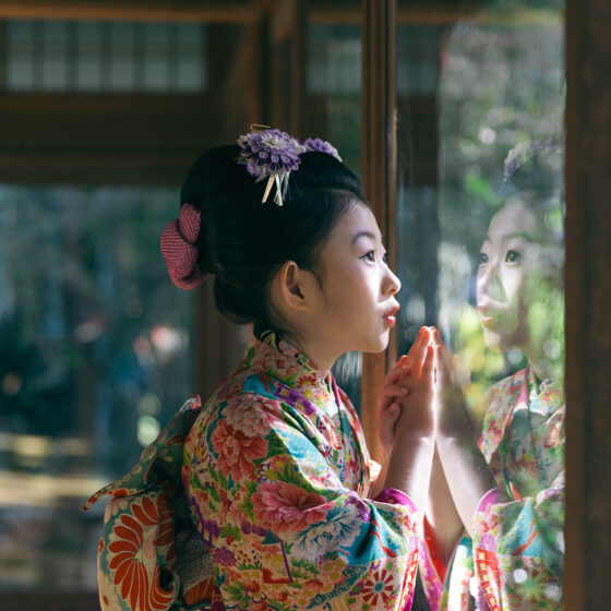 菖蒲 5歳〜7歳向けアンティーク着物レンタル