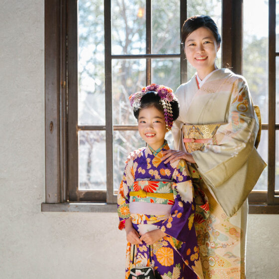 杏 5歳〜7歳向けアンティーク着物レンタル
