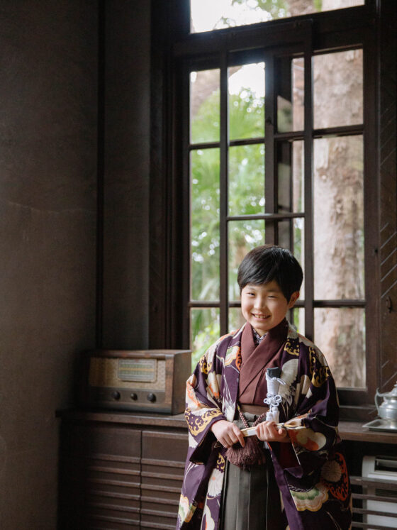 翔 男の子アンティーク着物レンタル